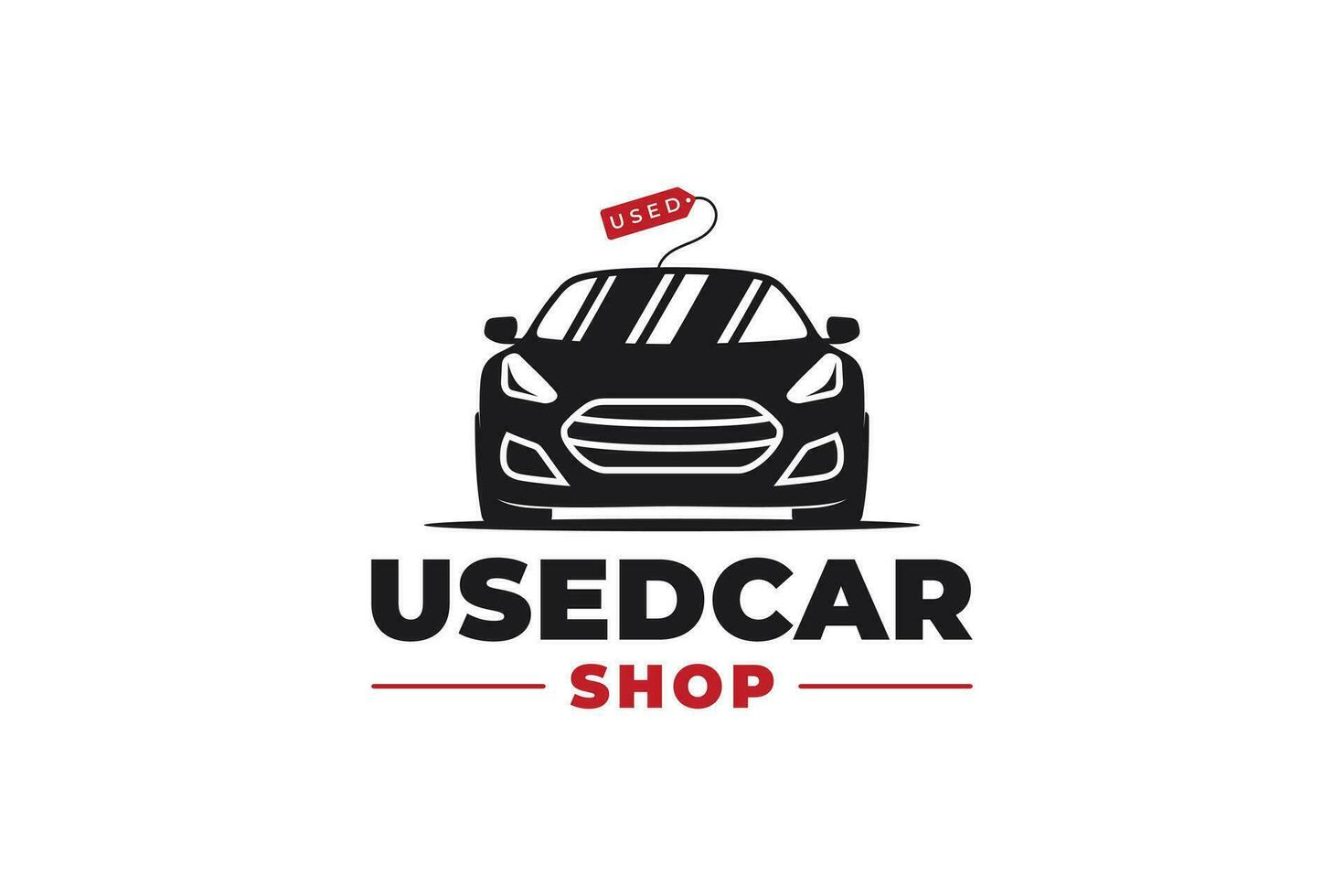 usado coche comerciante logo modelo vector