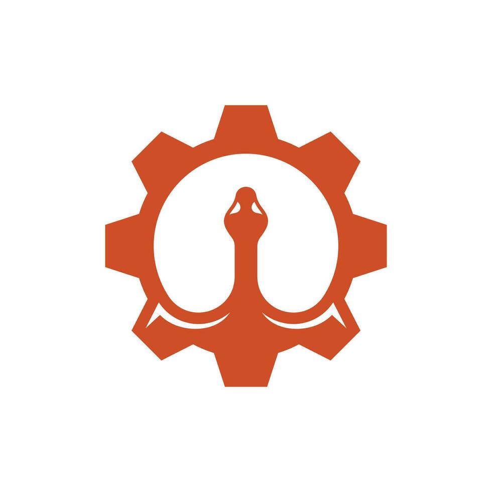 Snake Gear Icon Vector illustration template design, Service Innovative Technology Illustration.
