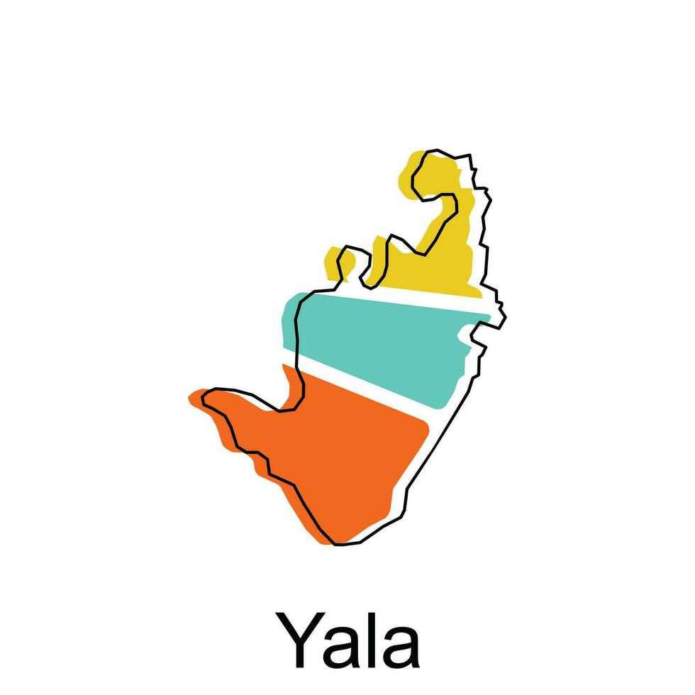vector mapa de yala moderno describir, alto detallado vector ilustración vector diseño plantilla, adecuado para tu empresa
