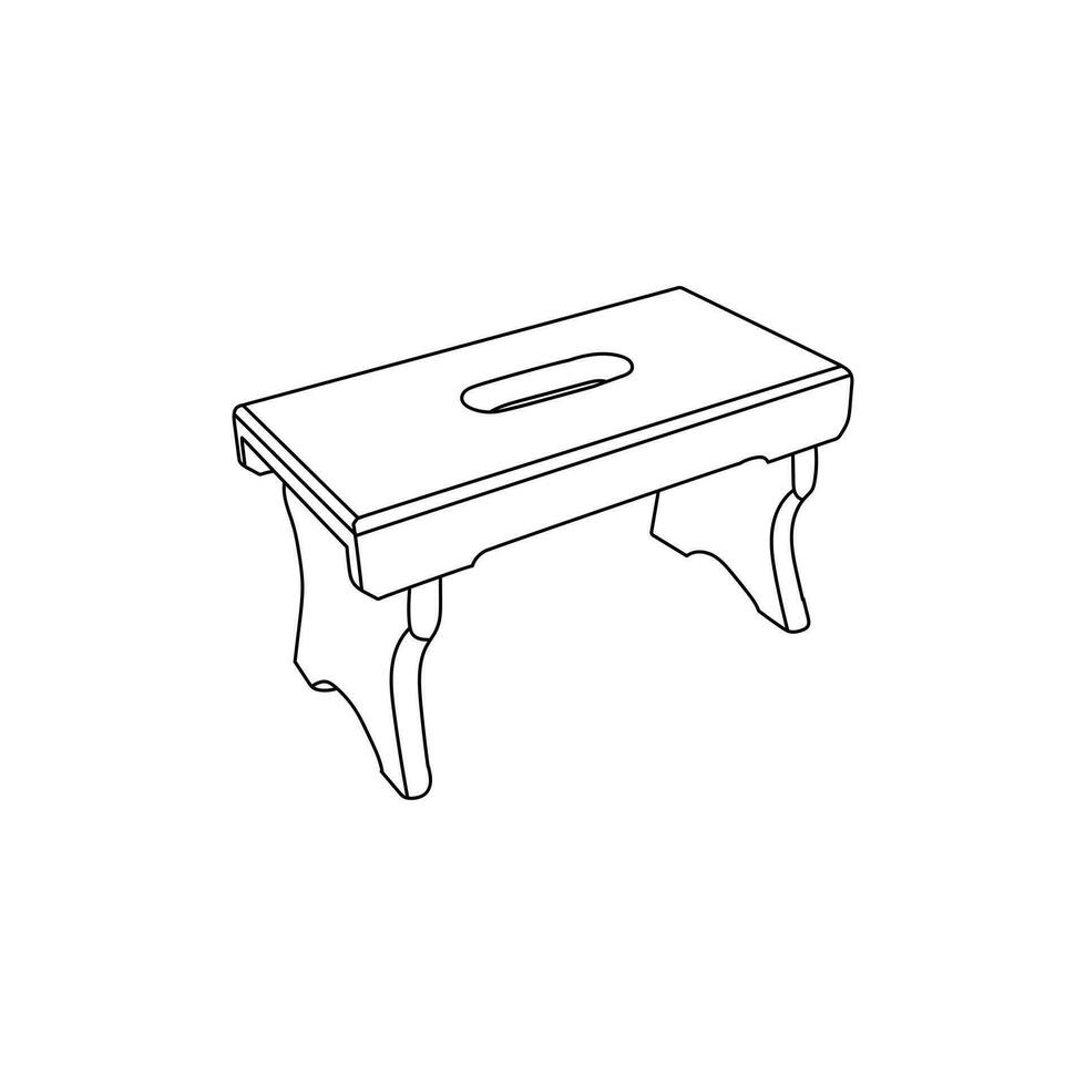 asiento icono línea sencillo mueble diseño, elemento gráfico ilustración modelo vector