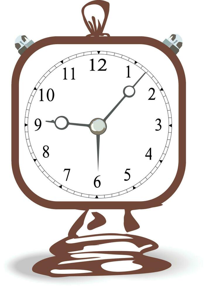 mano dibujado alarma reloj aislado en blanco antecedentes. vector Anticuado ilustración. moderno caligrafía estilo conjunto