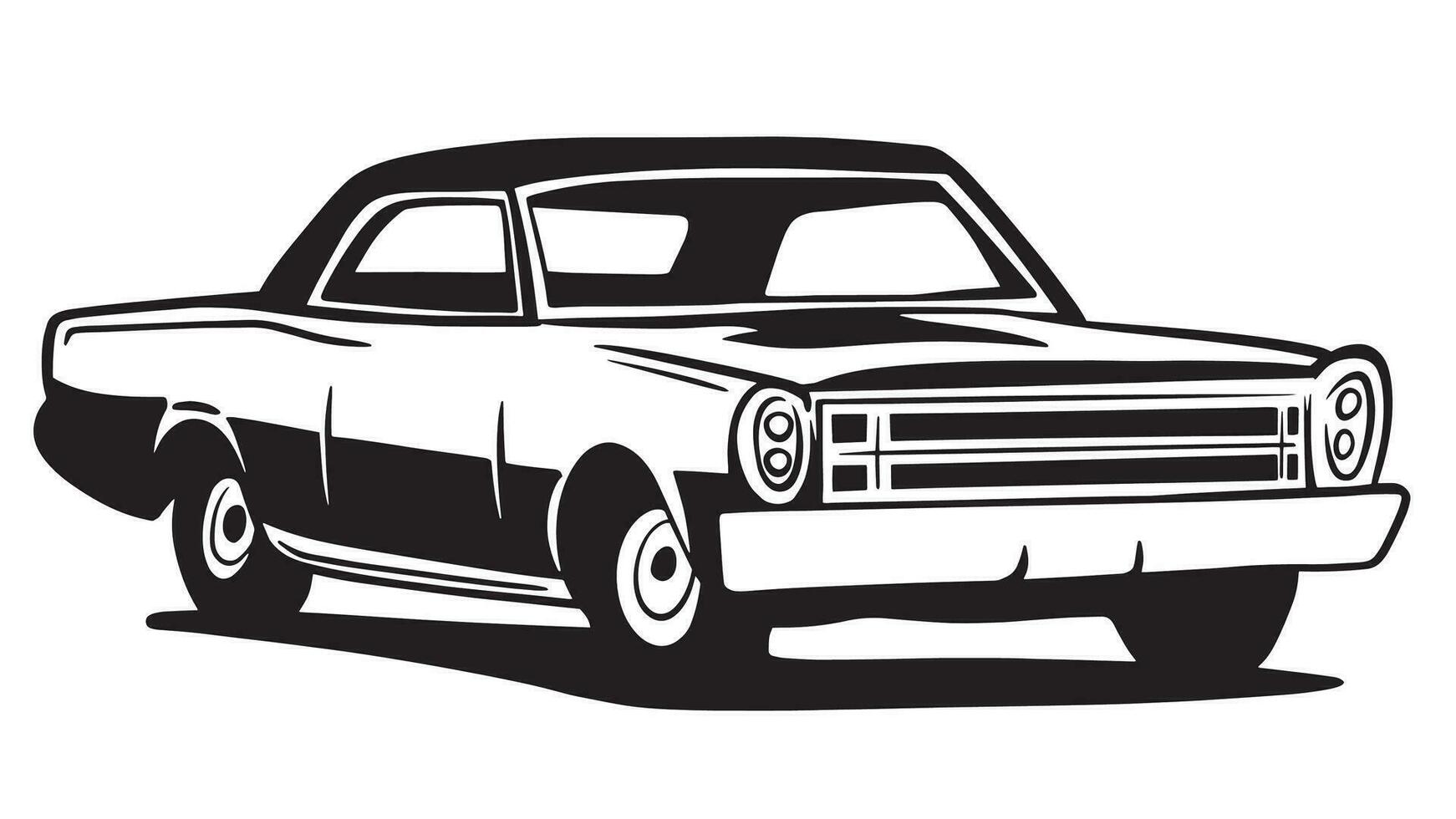 Illustration of vintage car vector