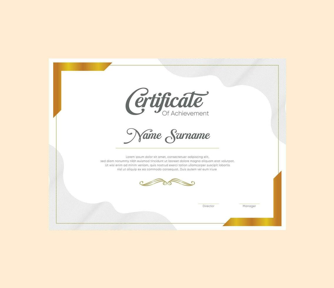 Simple Certificate Design vector