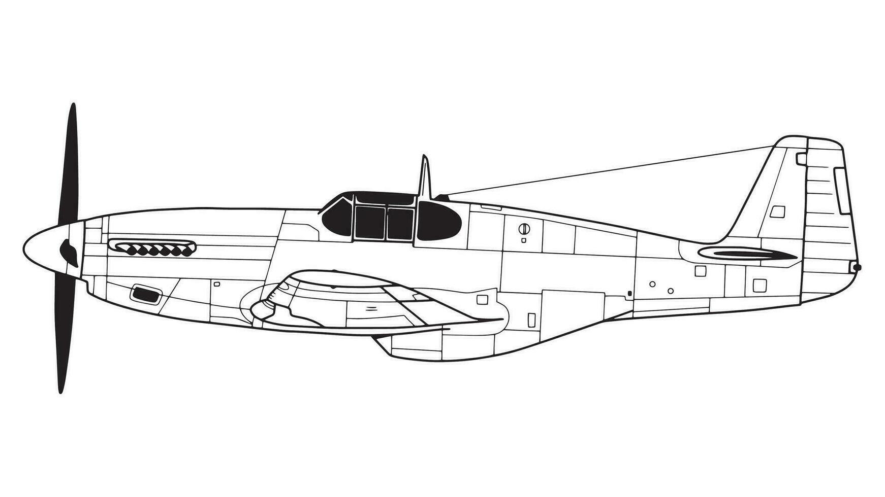 ilustración de ww2 avión vector