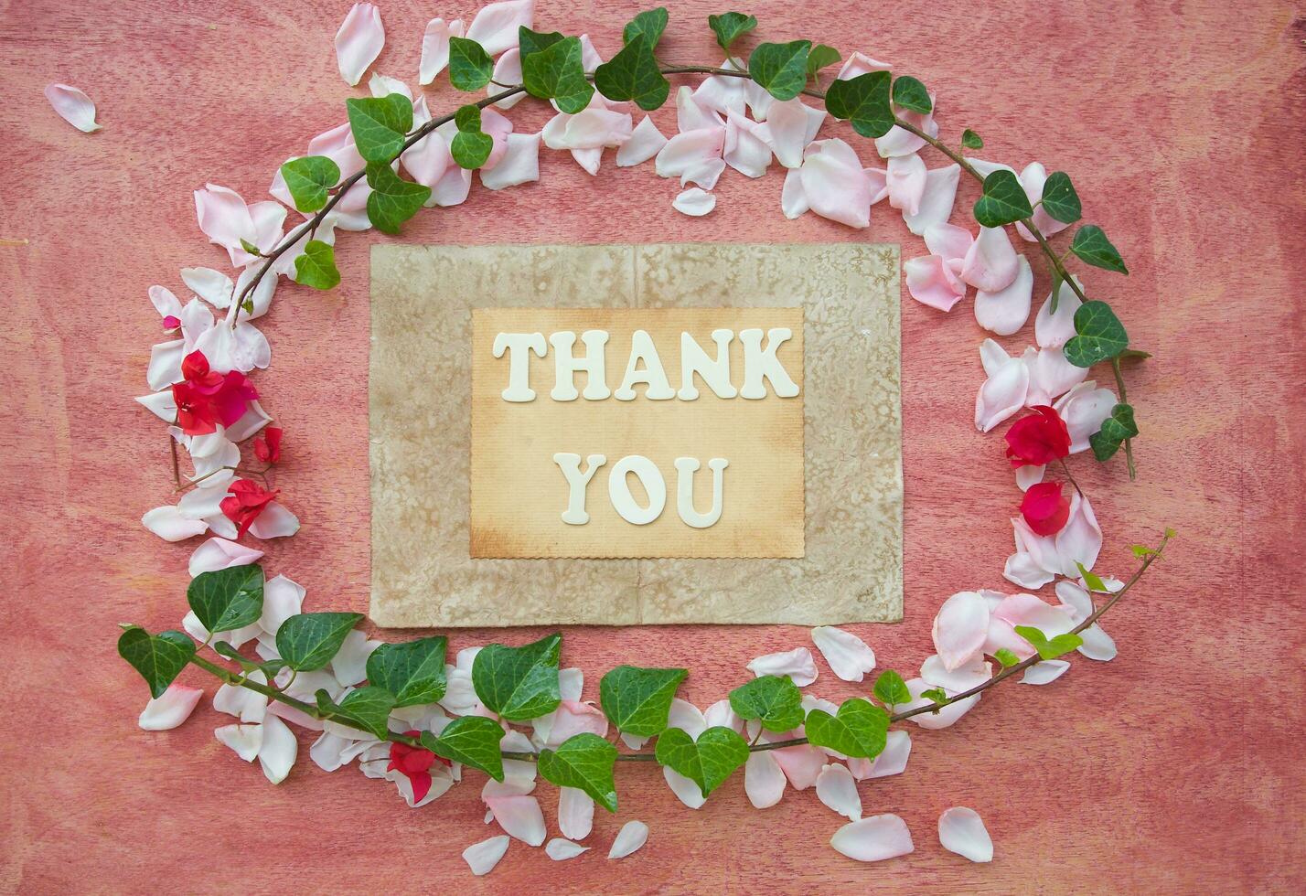 The words THANK YOU photo