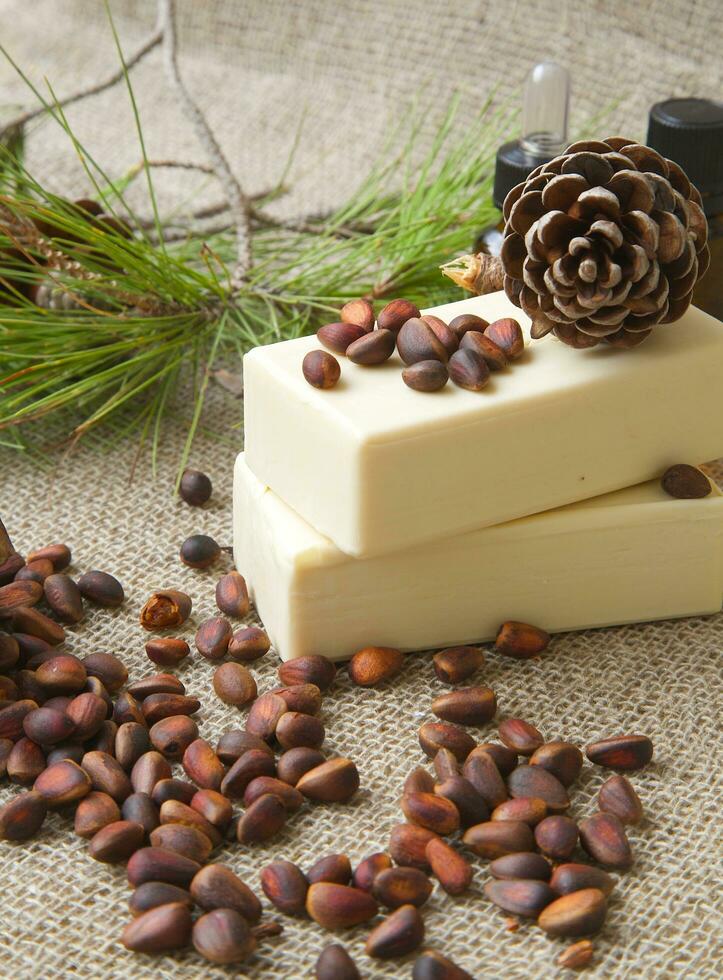 Cedar wood oil soap photo