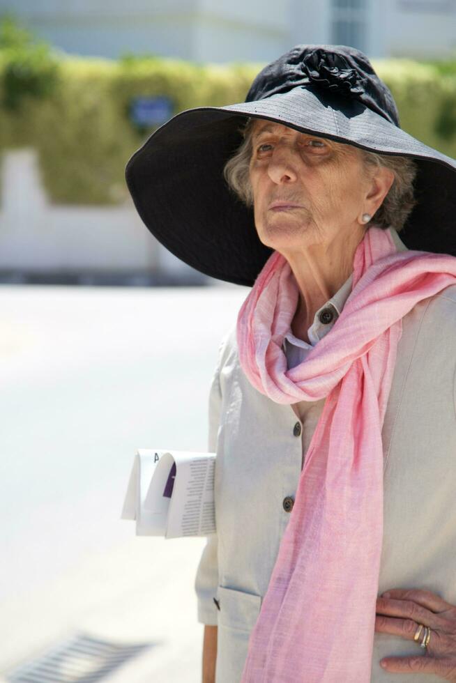 Old caucasian woman. photo
