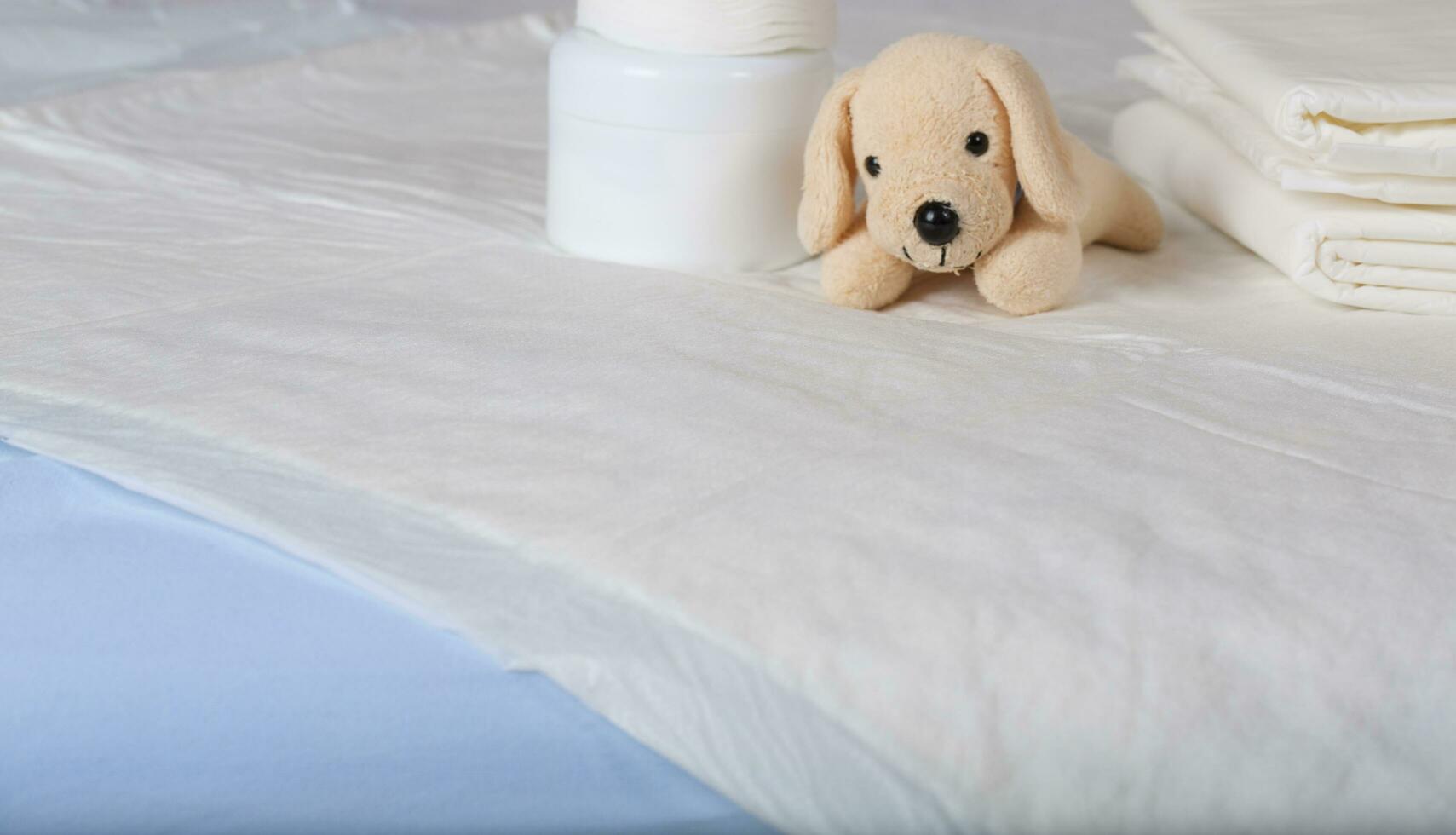 Disposable changing pads for babies. photo
