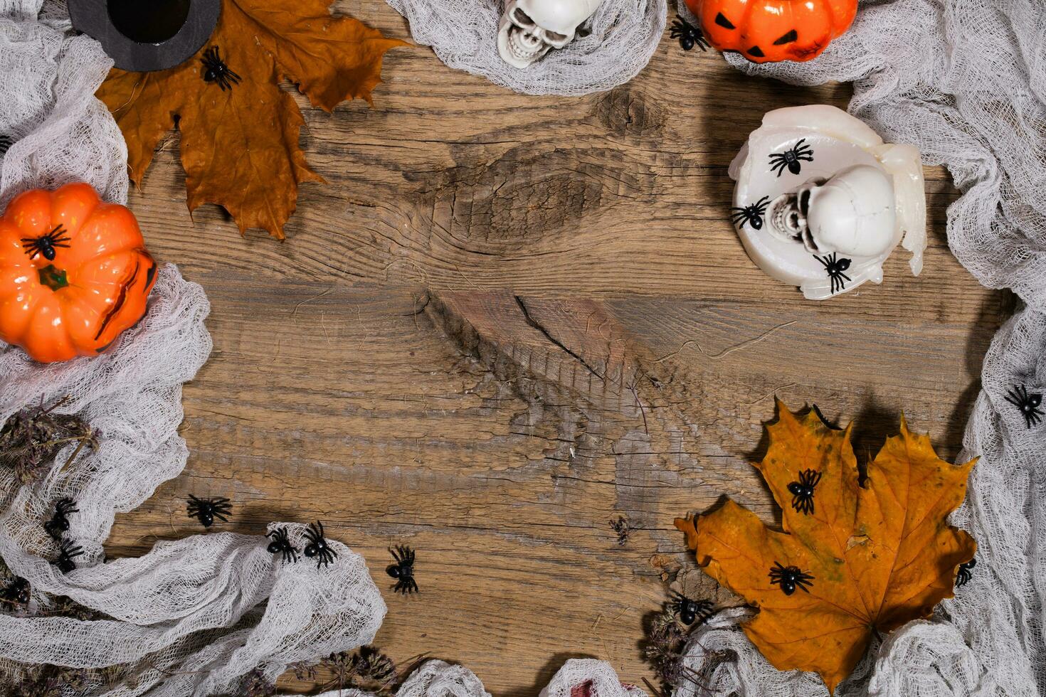 Halloween background. Free space for a text. photo
