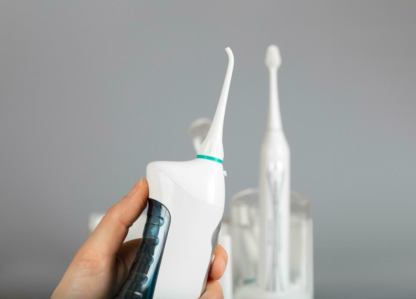 Cordless water flosser. photo