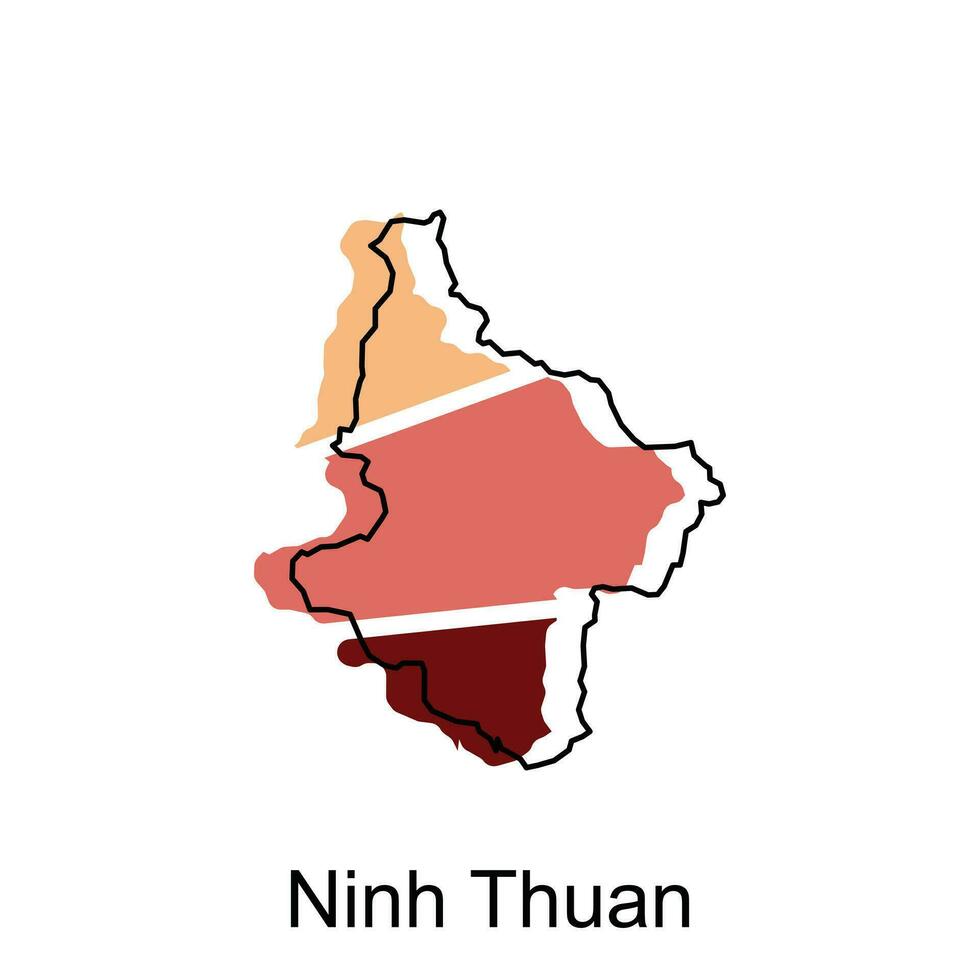 mapa de ninh Thuan geométrico vector diseño plantilla adecuada para tu empresa