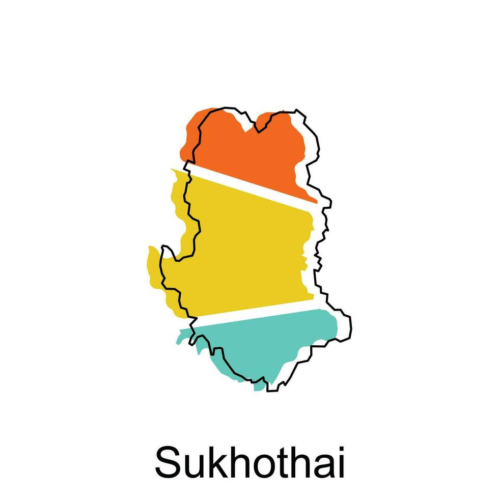 vector mapa de sukhothai moderno describir, alto detallado vector ilustración vector diseño plantilla, adecuado para tu empresa