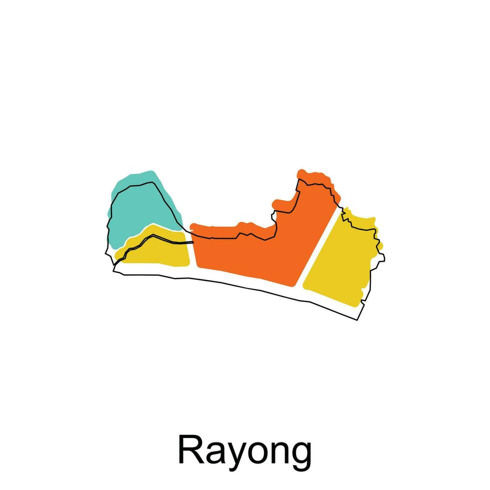 vector mapa de Rayong moderno describir, alto detallado vector ilustración vector diseño plantilla, adecuado para tu empresa