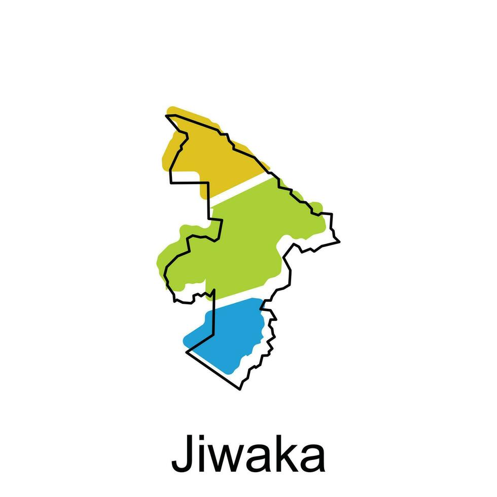 Map of Jiwaka modern outline, High detailed vector  illustration vector Design Template, suitable for your company