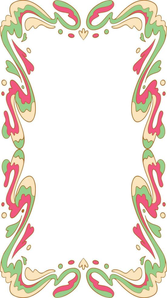 Groovy Psychedelic Frame vector