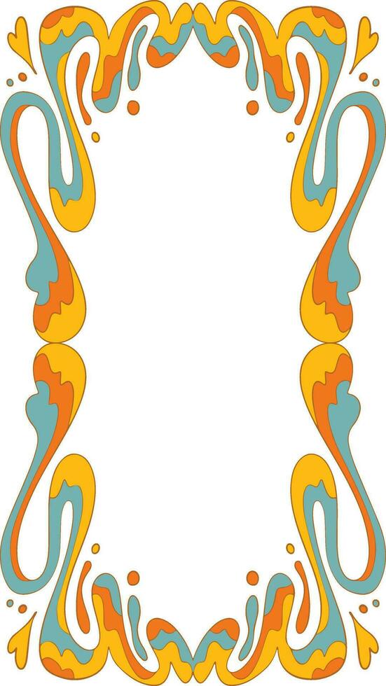 Groovy Psychedelic Frame vector