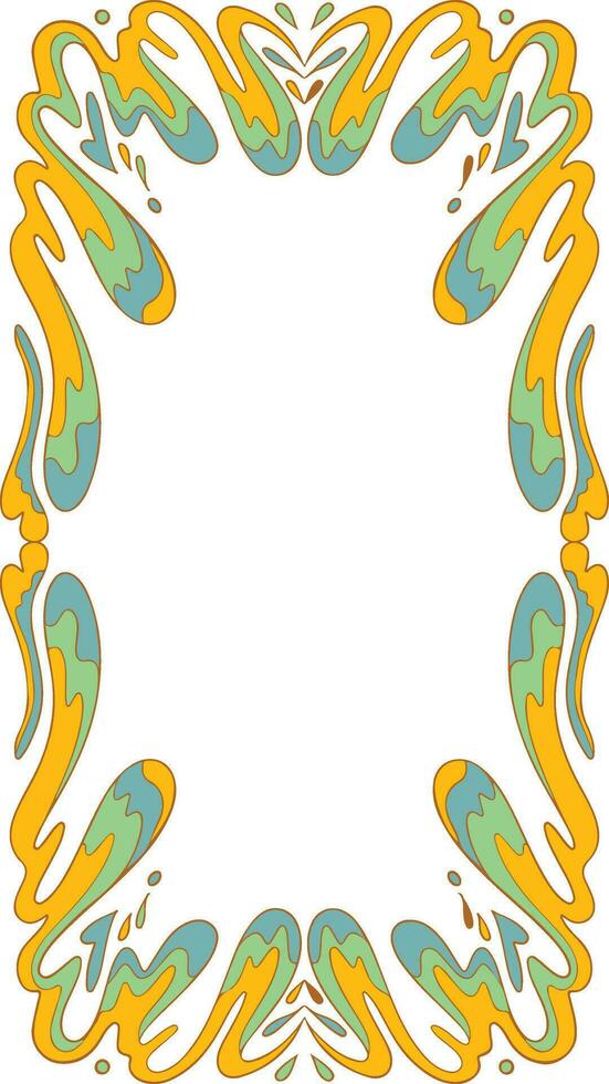 Groovy Psychedelic Frame vector