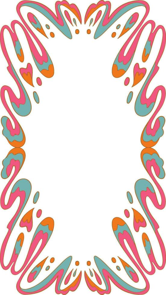 Groovy Psychedelic Frame vector