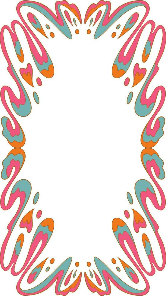 Groovy Psychedelic Frame vector