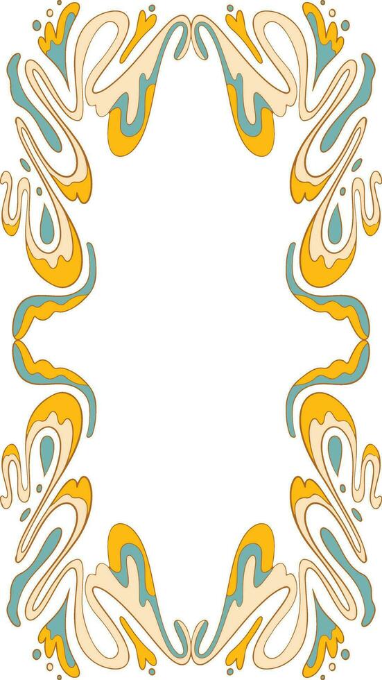 Groovy Psychedelic Frame vector