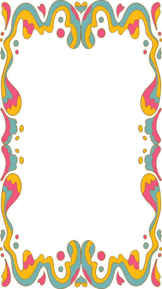 Groovy Psychedelic Frame vector
