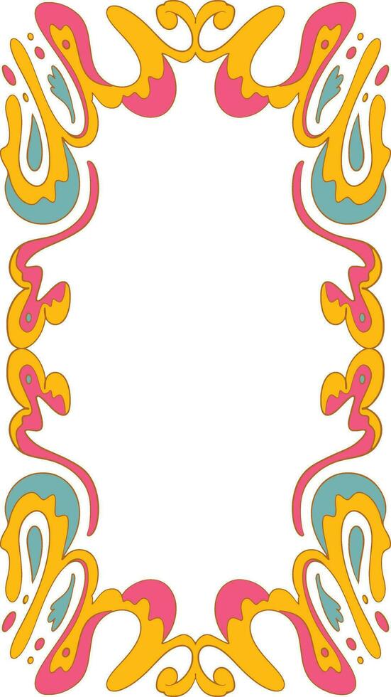Groovy Psychedelic Frame vector