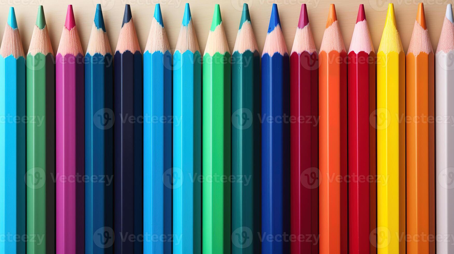 Back of colored pencils, Bright color. photo