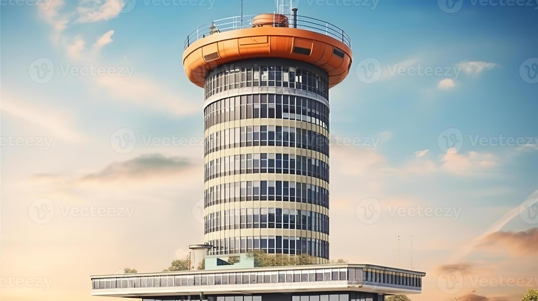 The Tower of Europe, Europaturm, in Frankfurt, Germany. photo