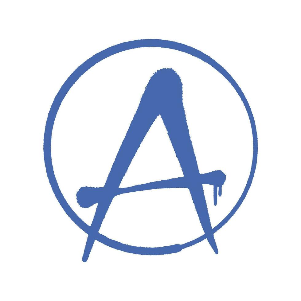anarquía logo, pintada estilo ,bien para gráfico diseño recursos, pegatinas, huellas dactilares, decorativo activos, carteles, y más. vector