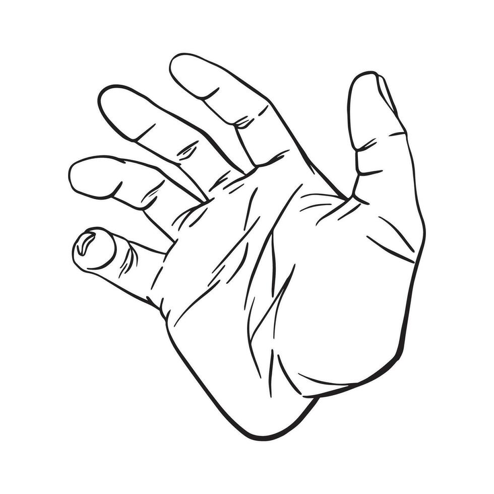 Hand Gesture Outline ,good for graphic design resources, stickers, prints, decorative assets, posters, and more. vector