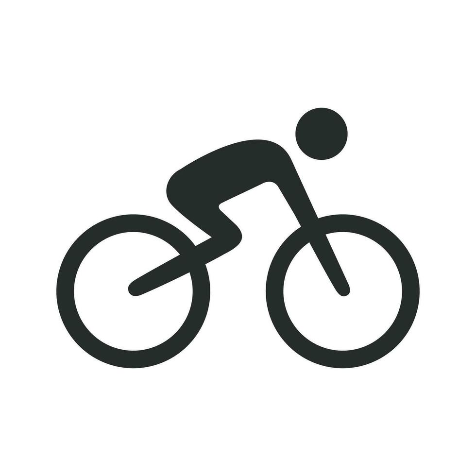 Bicycle icon in flat style. Bike vector illustration on white isolated background. Cycling business concept.