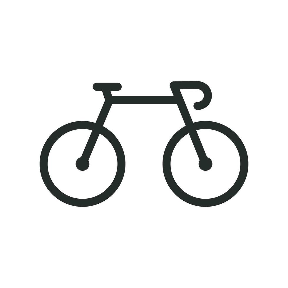 Bicycle icon in flat style. Bike vector illustration on white isolated background. Cycling business concept.