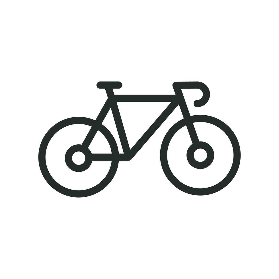 Bicycle icon in flat style. Bike vector illustration on white isolated background. Cycling business concept.