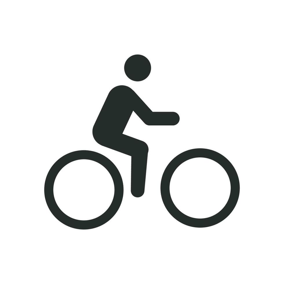 Bicycle icon in flat style. Bike vector illustration on white isolated background. Cycling business concept.