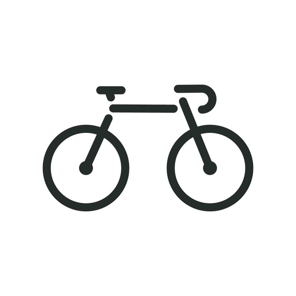Bicycle icon in flat style. Bike vector illustration on white isolated background. Cycling business concept.