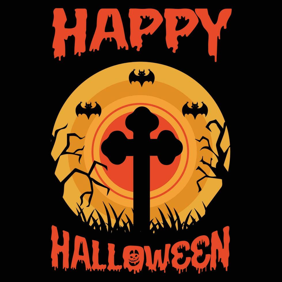 Happy Halloween t-shirt Design vector
