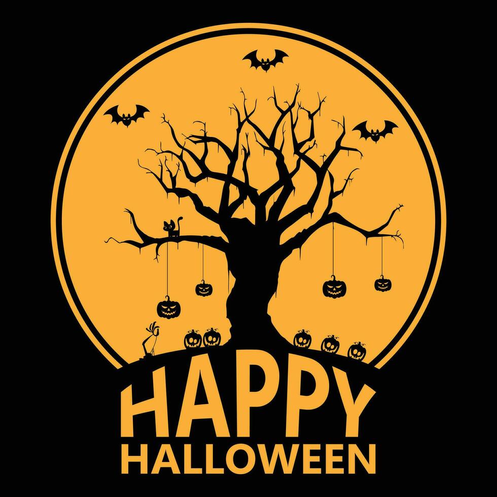 Happy Helloween 1 Halloween T-shirt Design vector