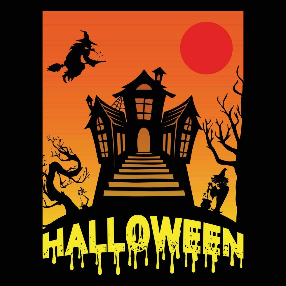 helloween camiseta diseño vector