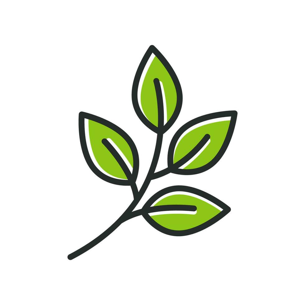 leaf icon vector design illustration  nature symbol