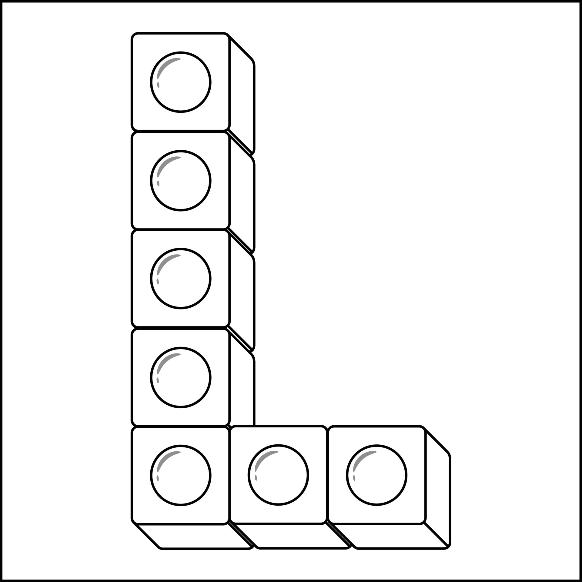 Alphabet English letter L blocks in sketch 26305897 Vector Art at Vecteezy