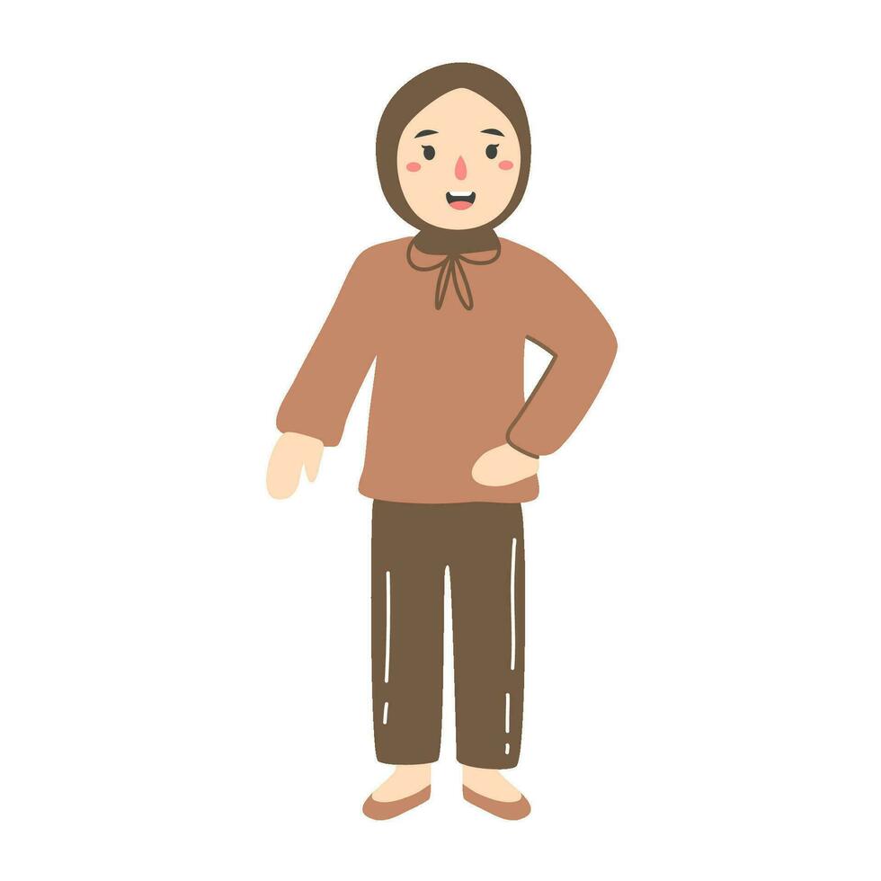 muslim girls wearing fashionable office looks vector