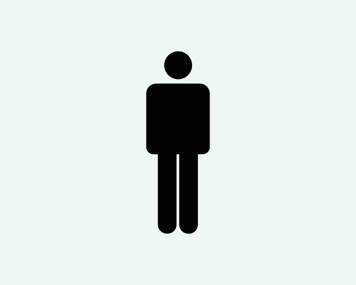 Stick Figure Icon. Stickman Man Male Boy Person People Human Stand Pose Character Sign Symbol Black Artwork Graphic Illustration Clipart EPS Vector