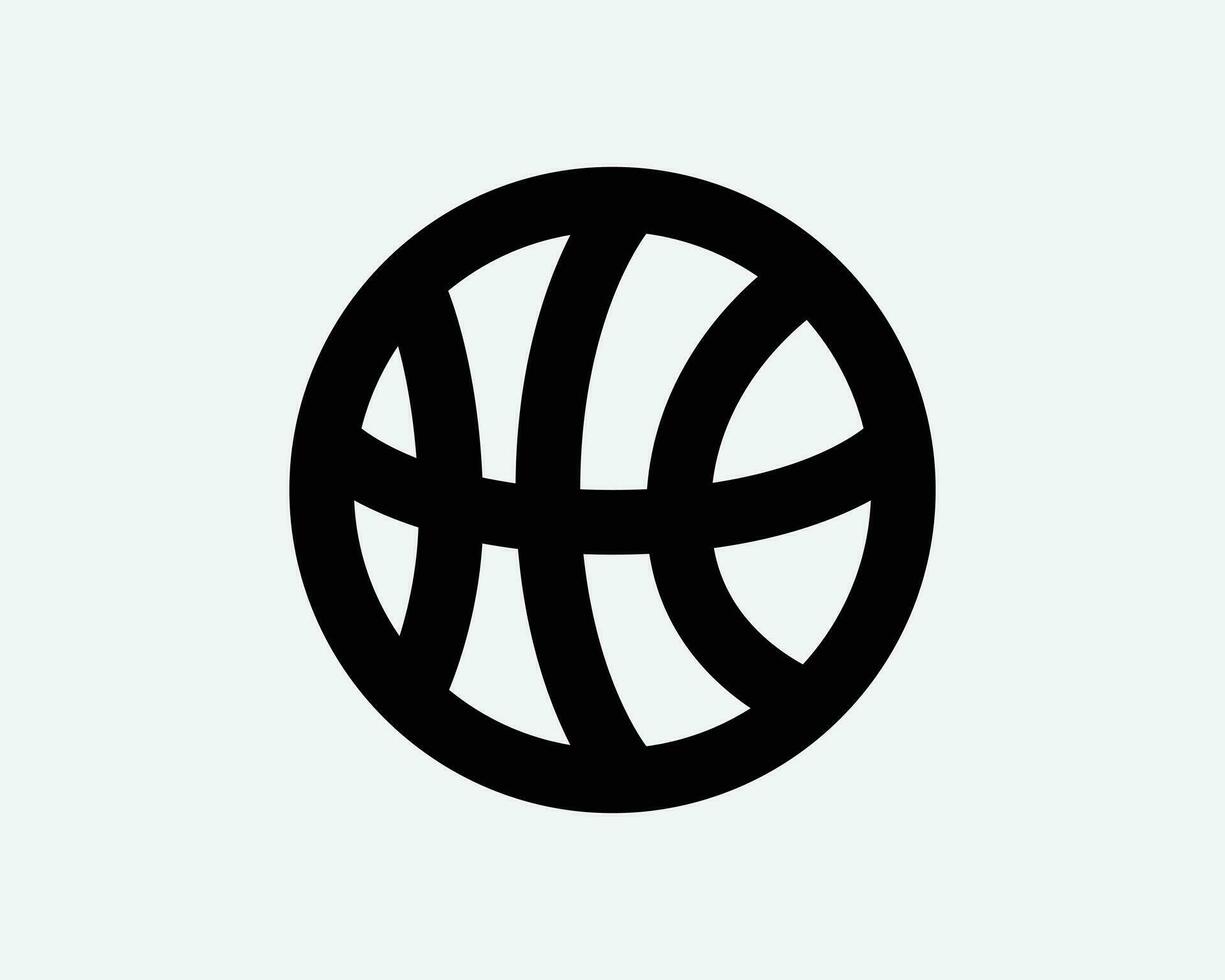 Basketball Icon. Basket Ball Sports League Tournament Competition Championship Hoop Sign Symbol Black Artwork Graphic Illustration Clipart EPS Vector