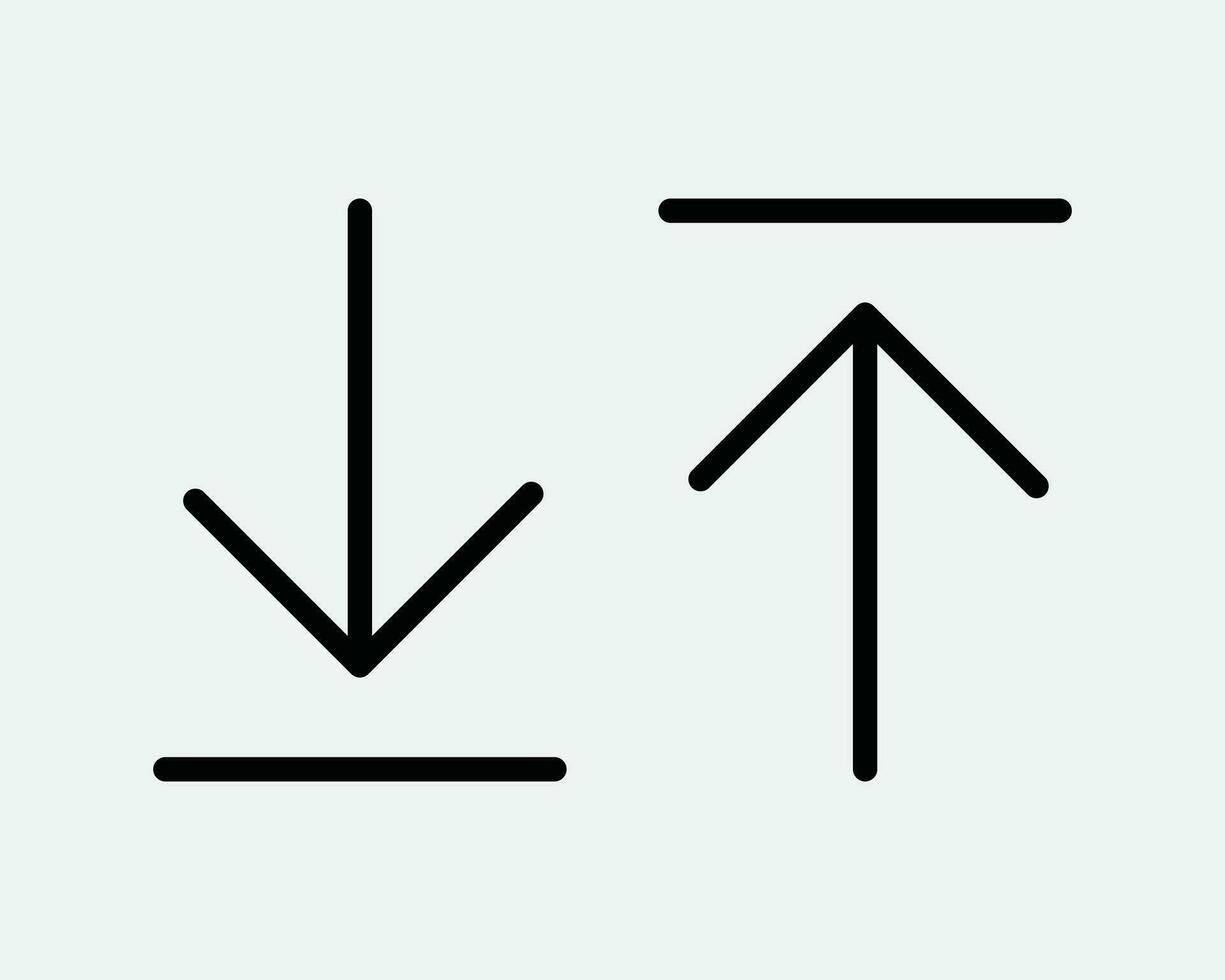 Download Upload Line Icon. Up Down Arrow Load Server Data Connection Storage Connection. Black White Sign Symbol Artwork Graphic Clipart EPS Vector