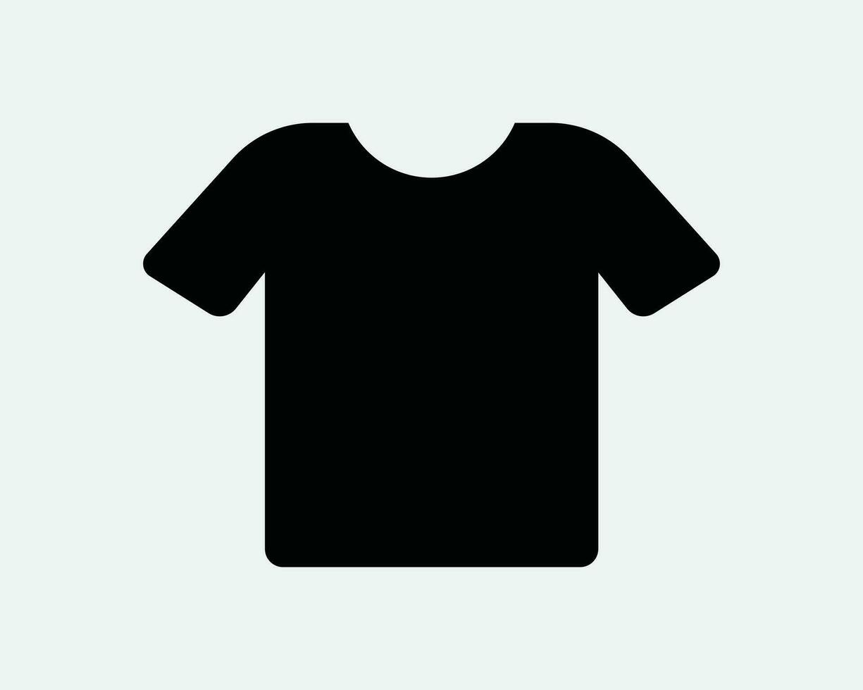 Shirt Icon. T Shirt Clothe Fabric Fashion Apparel Tee Clothing. Simple Black White Sign Symbol Shape Illustration Artwork Graphic Clipart EPS Vector