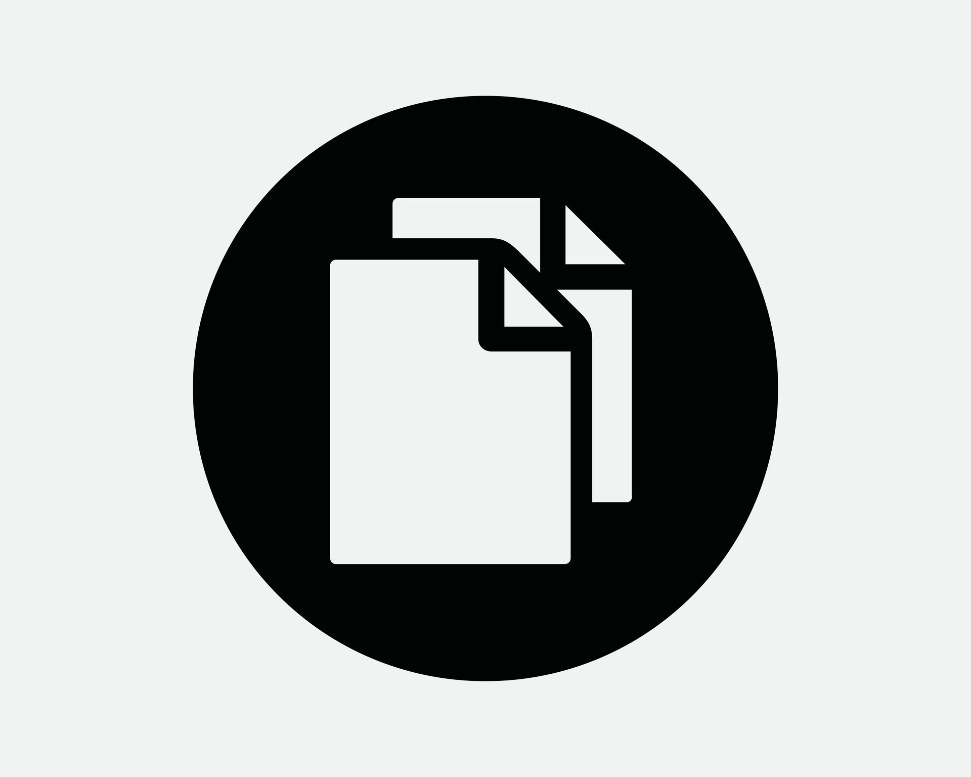 Copy File Round Icon Duplicate Document Page Paper Message Paper Sheet ...