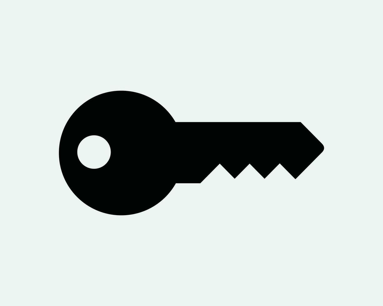 llave forma icono. bloquear contraseña seguro seguridad seguro la seguridad intimidad proteccion. negro blanco firmar símbolo ilustración obra de arte gráfico clipart eps vector