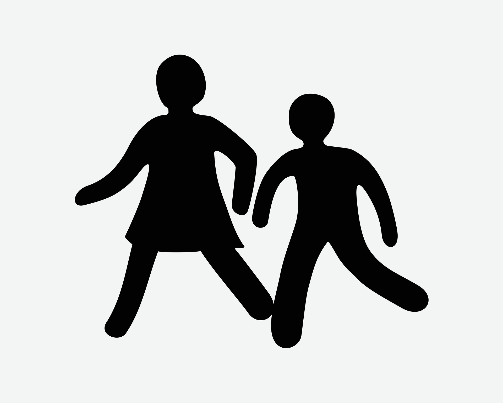 children playing silhouette clip art