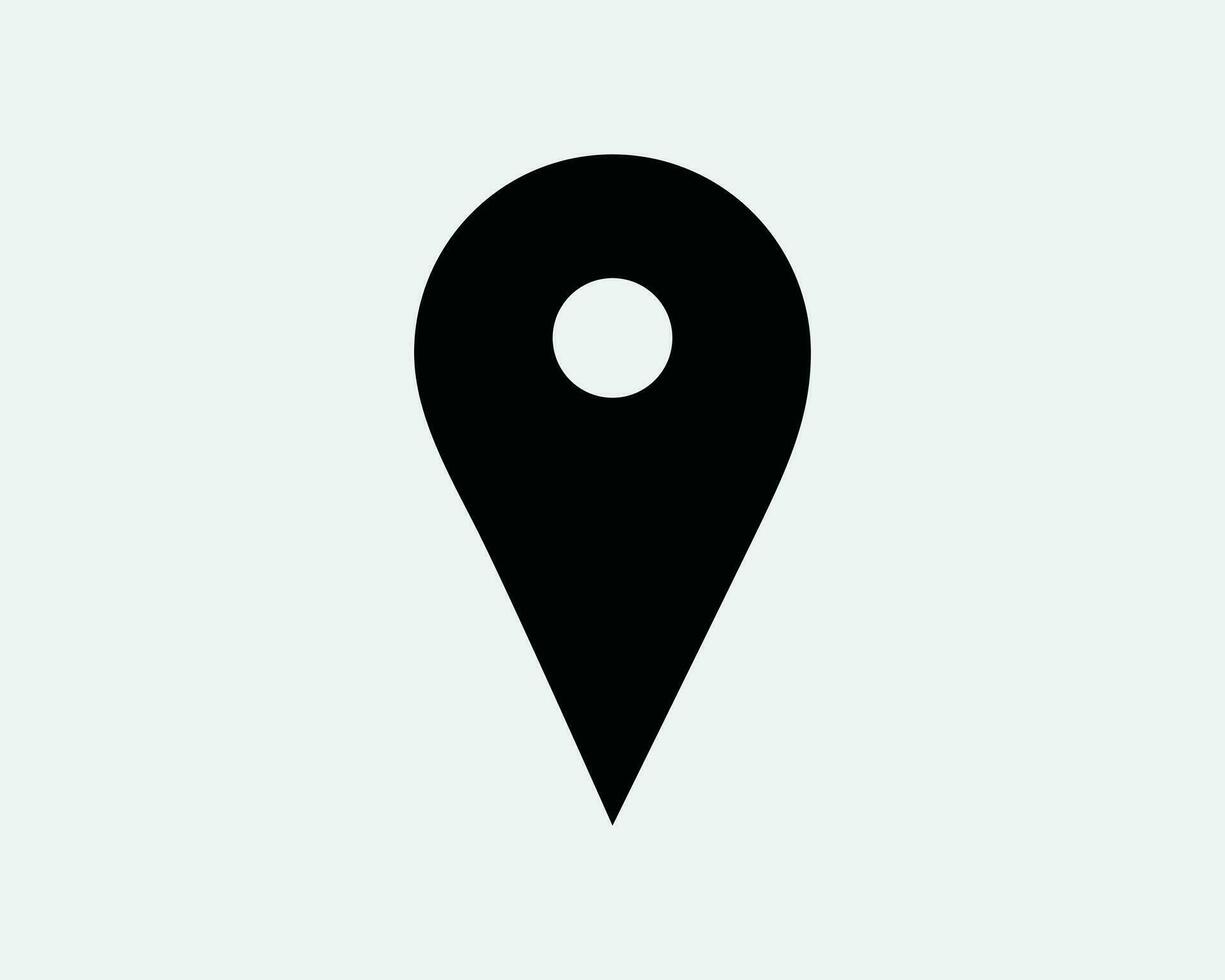 Location Pin Icon Sign Symbol. Map Pointer Marker Navigation Position Travel Place Point GPS Direction Artwork Graphic Illustration Clipart Vector