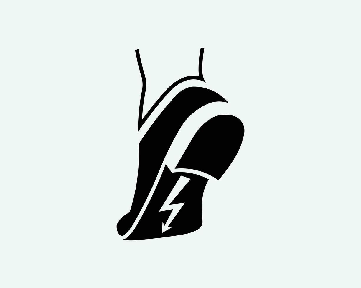 anti estático Zapatos eléctrico electricidad conmoción resistente negro blanco silueta símbolo icono firmar gráfico clipart obra de arte ilustración pictograma vector